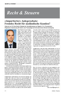 «Importierter Anlegerschutz»